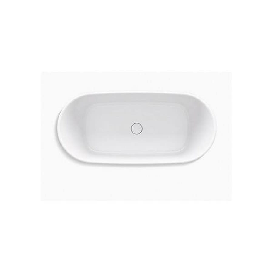 Ceric® Freestanding Tub, 65 x 31-1/8 x 22-7/8 in, Center Drain, White