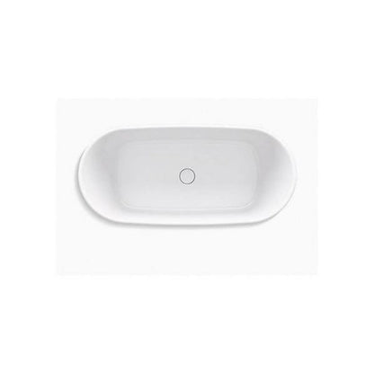 Ceric® Freestanding Tub, 65 x 31-1/8 x 22-7/8 in, Center Drain, White