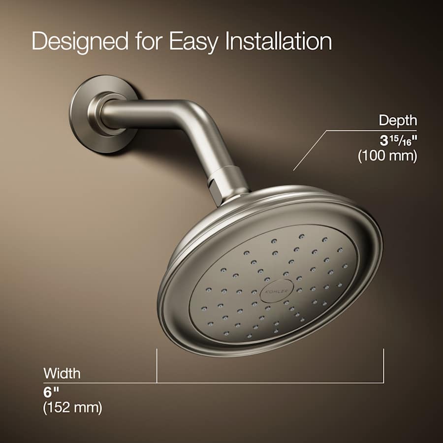 Artifacts 1.75 GPM Single Function Shower Head with MasterClean Sprayface and Katalyst Air-Induction Technology