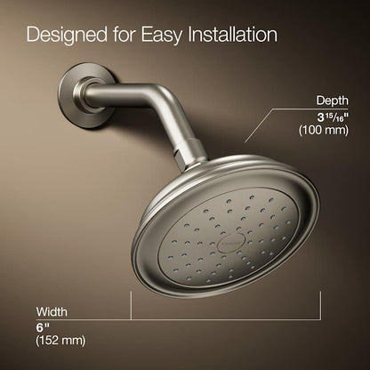 Artifacts 1.75 GPM Single Function Shower Head with MasterClean Sprayface and Katalyst Air-Induction Technology