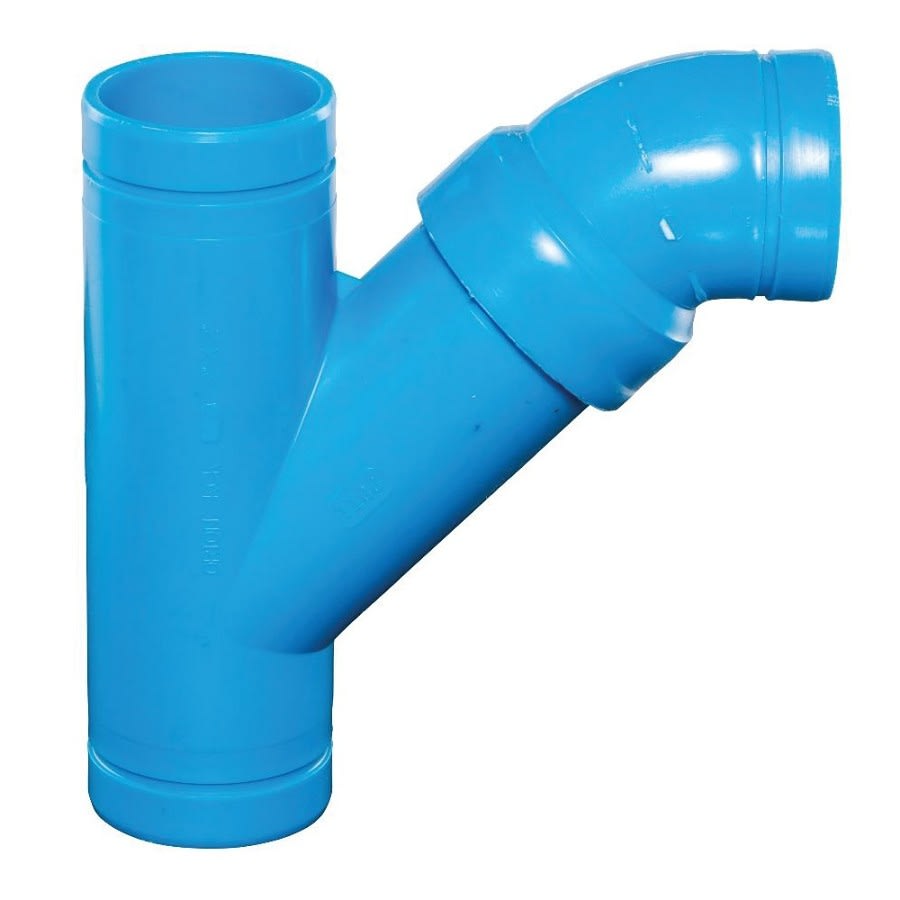 Blueline™ Acid Waste Combination Wye and 45 deg Elbow, 4 in, Polypropylene