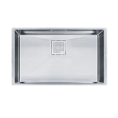 Peak Single Bowl Kitchen Sink, Under Mount, 28-3/4 x 17-3/4 in, 9-5/8 in Bowl Depth, 16 ga Satin Steel, Stainless