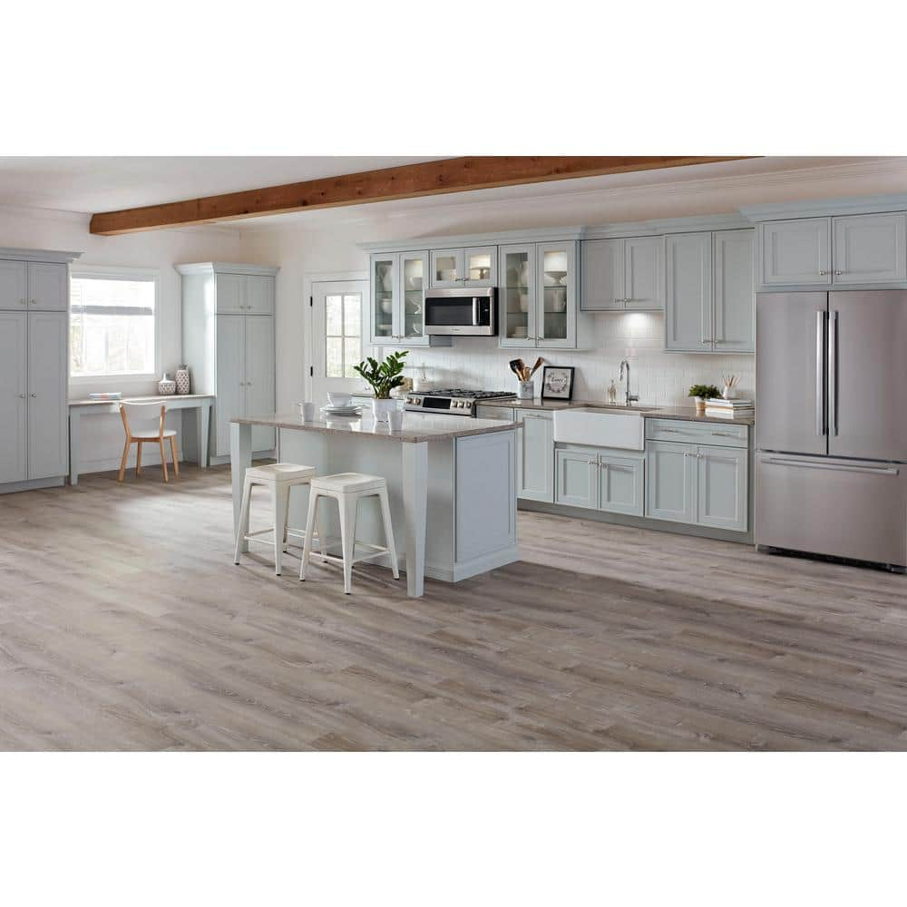 Sterling Oak 6 MIL x 8.7 in. W x 48 in. L Click Lock Waterproof Luxury Vinyl Plank Flooring (20.1 sqft/case)