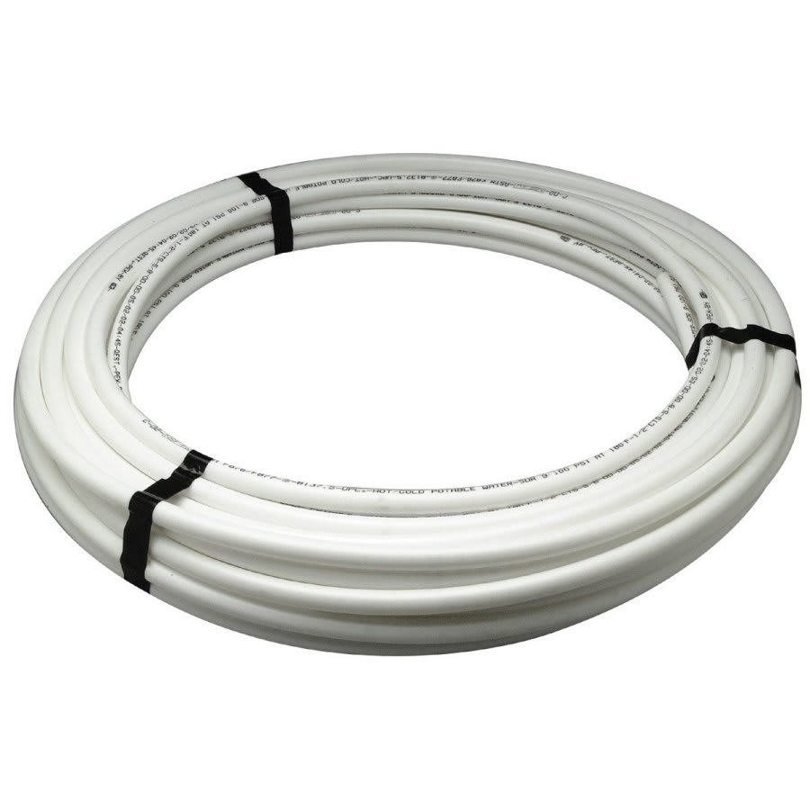 ZURNPEX® PEX Tube, 1/2 in, White, 100 ft L