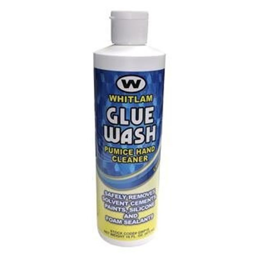 GLUE-WASH Pumice Hand Cleaner, 4 fl-oz Nominal, Plastic Container Package, Liquid/Viscous Form, Citrus Odor/Scent, White