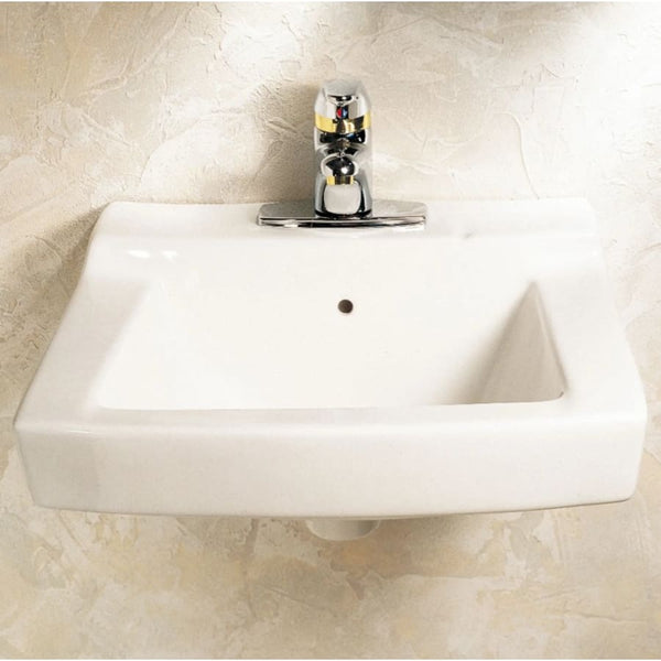 Declyn 18-1/2" Rectangular Vitreous China Wall Mounted Bathroom Sink with 3 Faucet Holes and Overflow