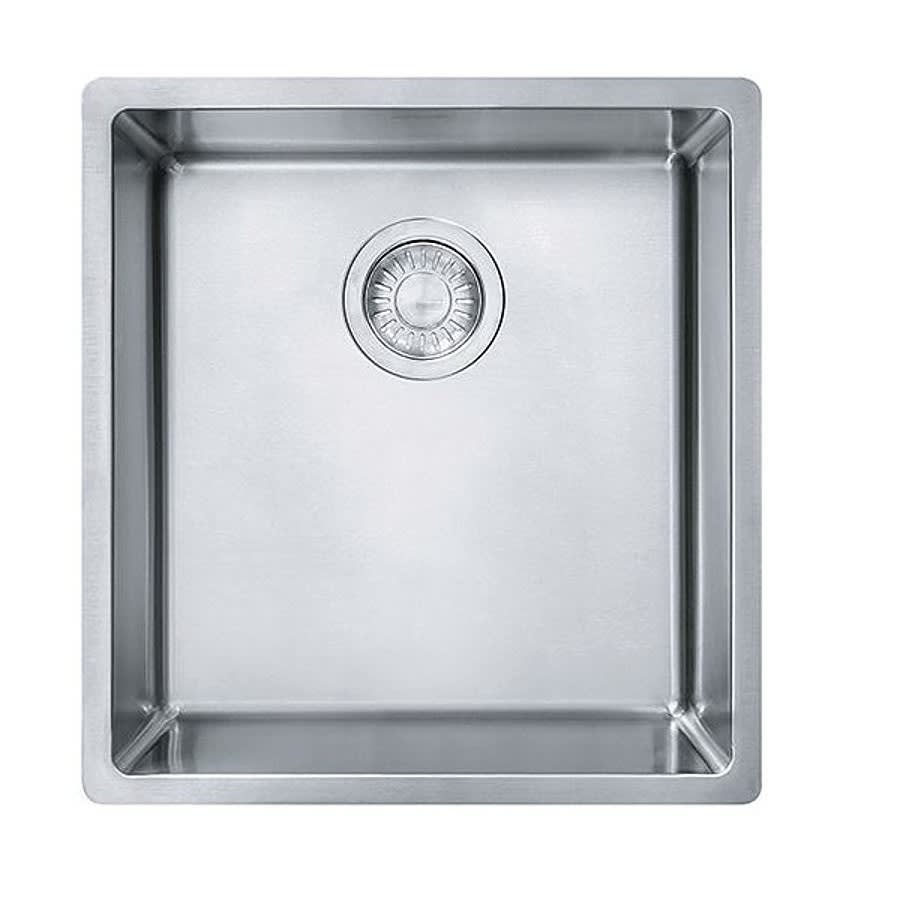 Cube Single Bowl Bar Sink, Under Mount, 16-1/2 x 17-3/4 in, 9 in Bowl Depth, 18 ga Satin Steel, Stainless