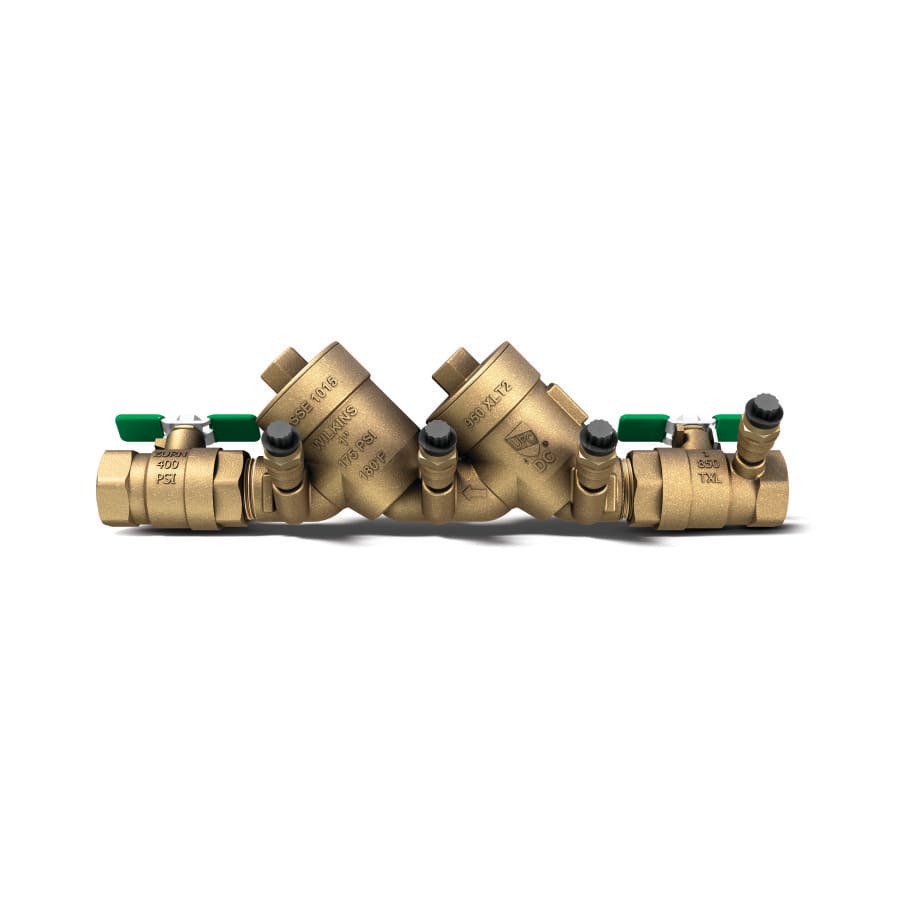 950XLT2 Double Check Backflow Preventer, 1 in, FNPT, Bronze