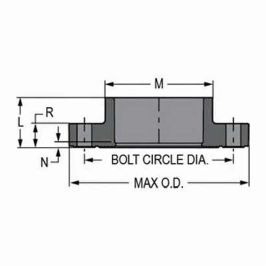 1-Piece Flange, 4 in, Socket, PVC, SCH 80/XH