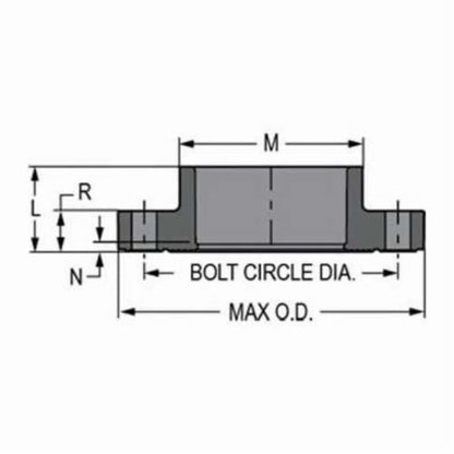 1-Piece Flange, 4 in, Socket, 9-1/16 in Dia, CPVC, SCH 80/XH