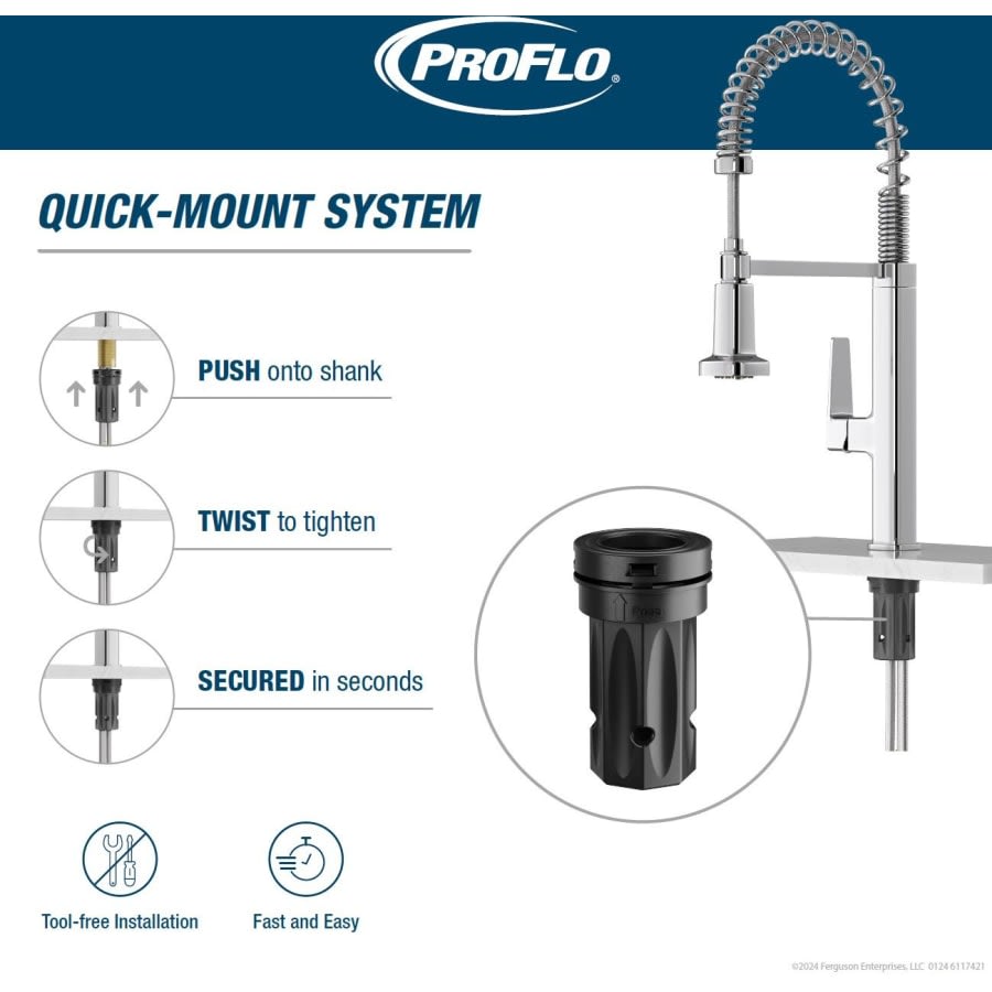 Scovin 1.8 GPM Single Hole Pre-Rinse Pull Down Kitchen Faucet - Includes Escutcheon