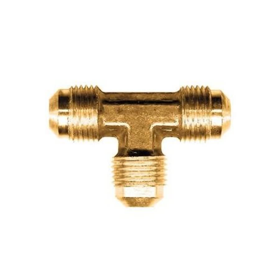 Tee, 3/8 in, Flare, Brass, Rough Brass