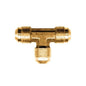 Tee, 3/8 in, Flare, Brass, Rough Brass