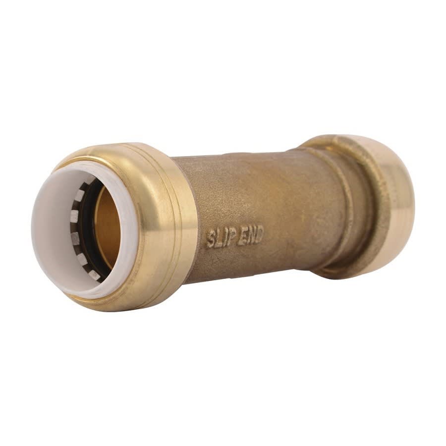 Coupling, 3/4 in, PVC, Brass