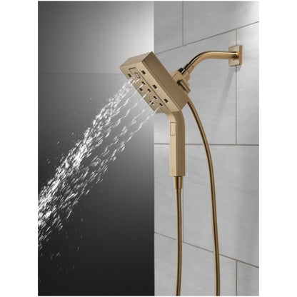 Universal Showering Rectangular 2.5 GPM Multi Function 2-in-1 In2ition Shower Head and Hand Shower with H2Okinetic and MagnaTite Technology