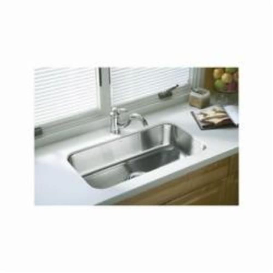 McAllister® Single Bowl Kitchen Sink, Under Mount, 31-13/16 x 18-1/2 in, 9 in Bowl Depth, 18 ga Luster Steel, Stainless