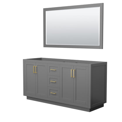 Miranda Double Bathroom Vanity - 65.25W x 33H x 21.75D