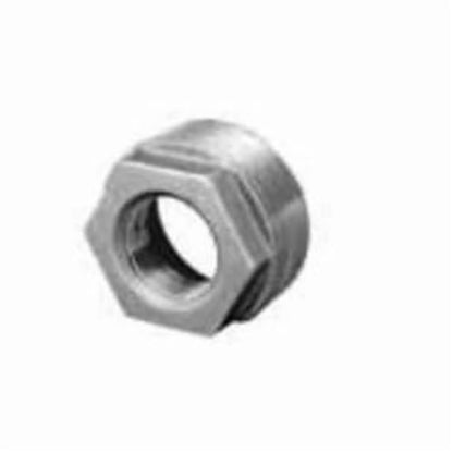 Hex Head Bushing, 1/2 x 3/8 in, FNPT, 150 lb, Malleable Iron, Black