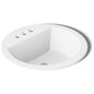 Bryant 18-7/8" Circular Vitreous China Drop In Bathroom Sink with Overflow and 3 Faucet Holes at 4" Centers