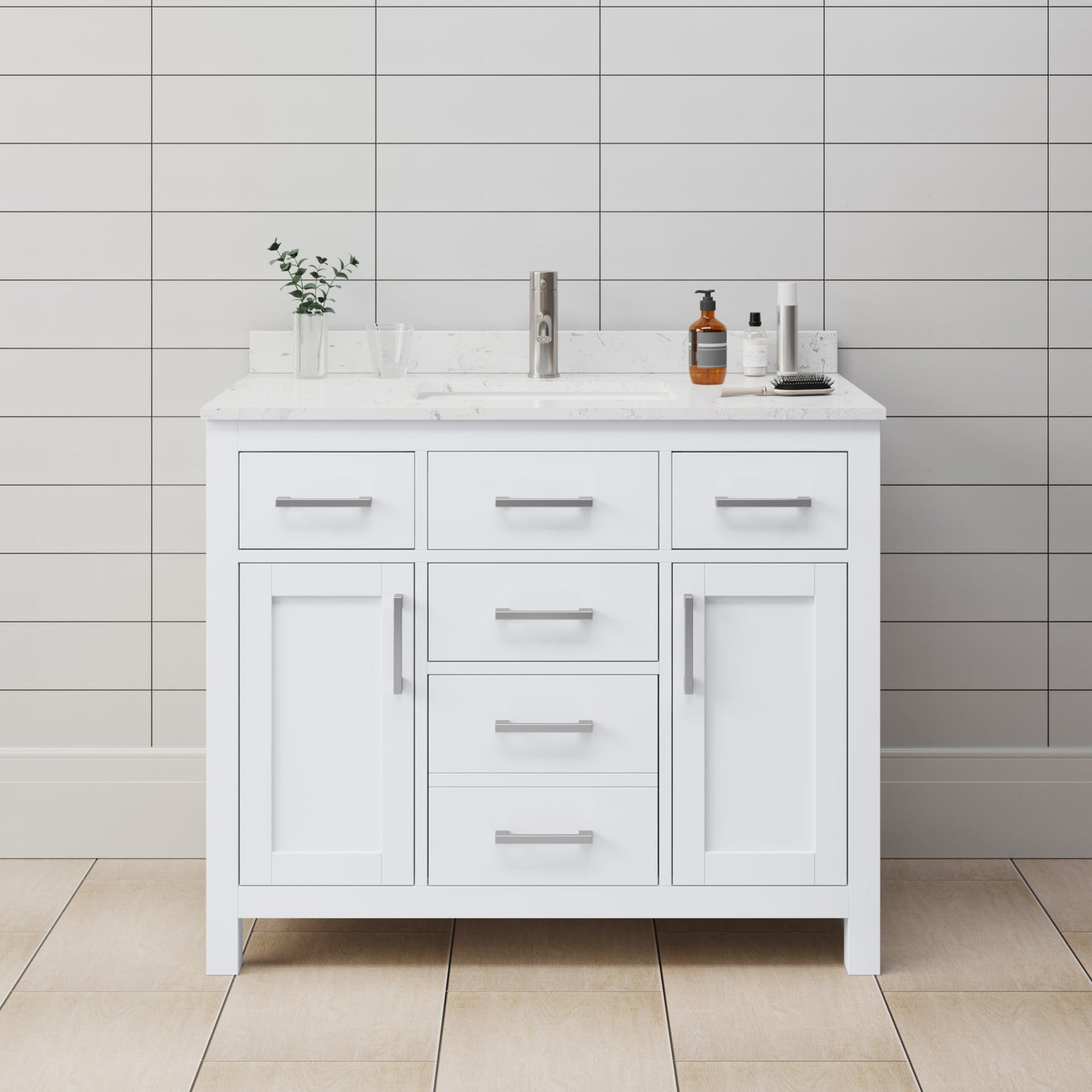 Beckett Single Bathroom Vanity - 42W x 35H x 22D