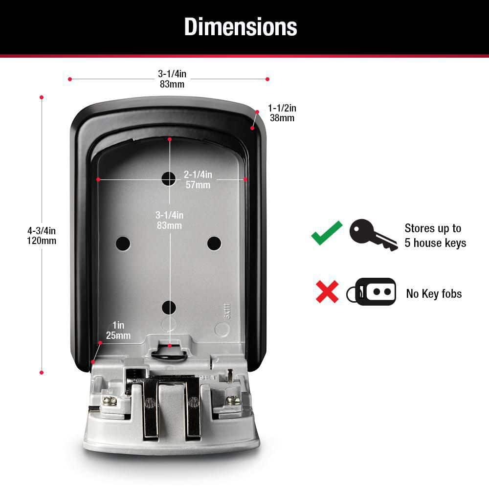 Lock Box, Resettable Combination Dials