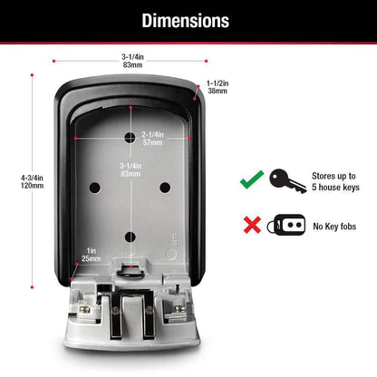 Lock Box, Resettable Combination Dials