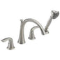Lahara® Tub Faucet Trim With Handshower, ADA, Deck Mount, Stainless