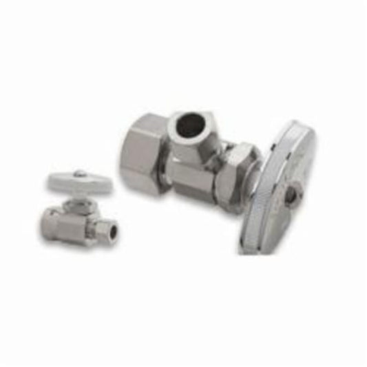 Multi Turn Straight Stop, 5/8 x 7/16 in, Comp, Chrome