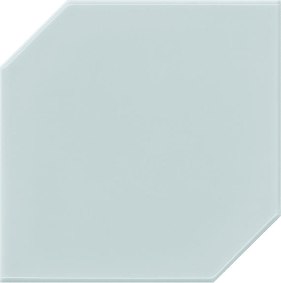 RetroSpace Remix Sky Blue Hexagon 6X6 Glossy