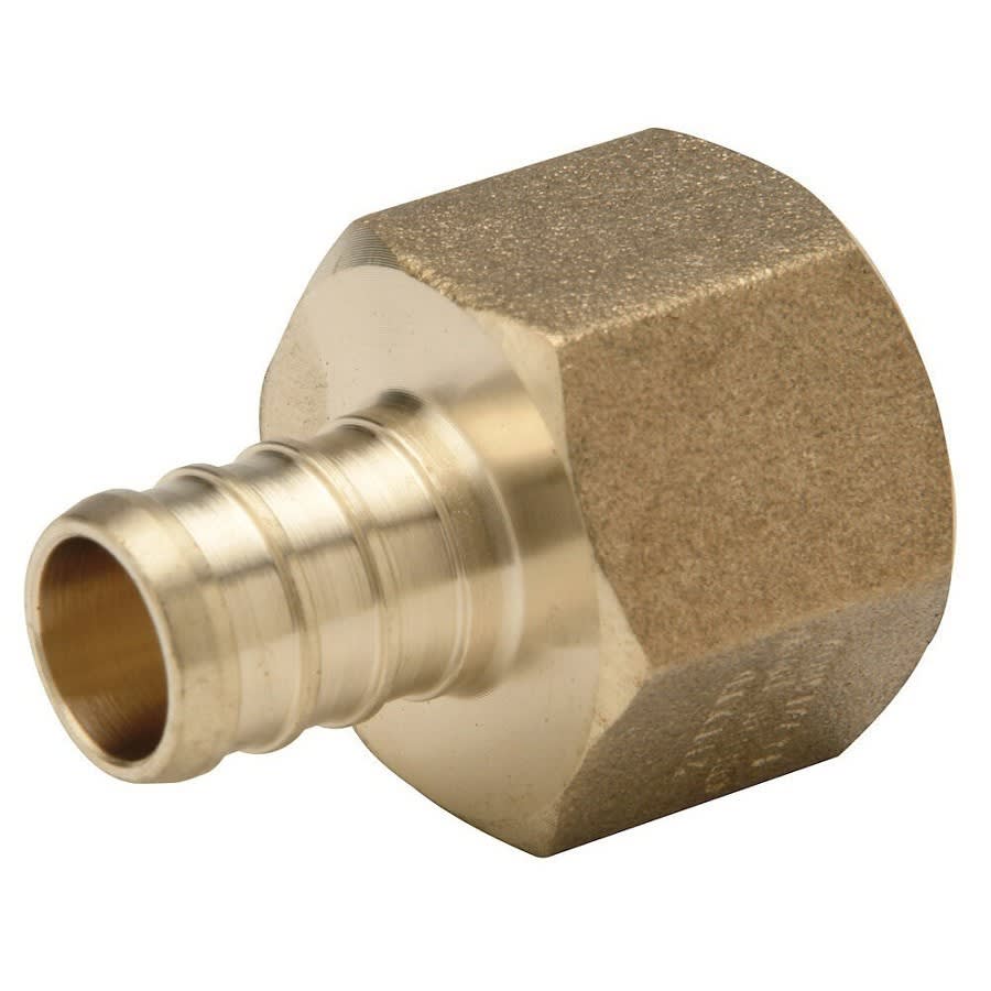 Female Adapter, 3/4 in, Crimp PEX x FNPT, Brass