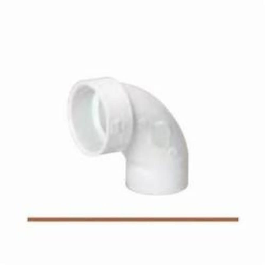 Street 90 deg Elbow, 1-1/2 in, Spigot x Hub, DWV, PVC