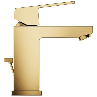 Eurocube 1.2 GPM Single Hole Bathroom Faucet with StarLight, SilkMove, EcoJoy, and QuickFix Technologies - Includes Pop-Up Drain Assembly