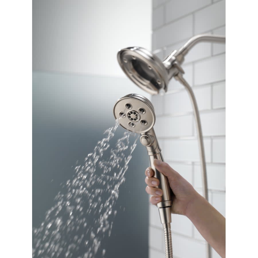 Universal Showering 2.5 GPM Multi Function 2-in1 In2ition Shower Head and Hand Shower with Magnetic Docking and H2Okinetic Technology