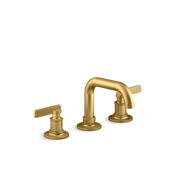 Castia™ by Studio McGee Widespread Lavatory Faucet, ADA, 2 Handle, 3-Hole, 1.2 gpm, Vibrant Brushed Moderne Brass
