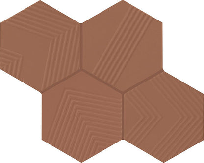 Rhyme and Reason Warm Terracotta Square, Ripple Mix 6X6 Matte