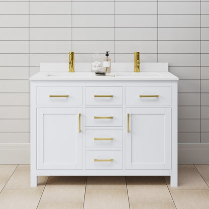 Beckett Double Bathroom Vanity - 48W x 35H x 22D