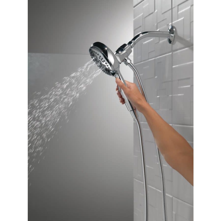 Universal Showering 1.75 GPM Multi Function Hand Shower Package with SureDock Integrated Shower Arm holder - Limited Lifetime Warranty