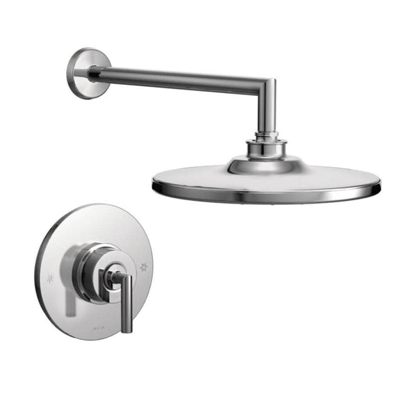 Arris Single Handle Posi-Temp Pressure Balanced Shower Trim with Rain Shower Head (Less Valve)