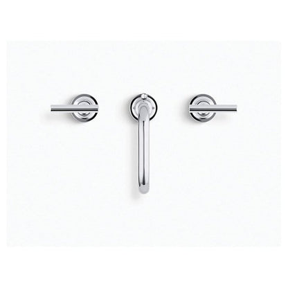 Purist® Widespread Lavatory Faucet, ADA, 2 Handle, 3-Hole, 1.2 gpm, Matte Black