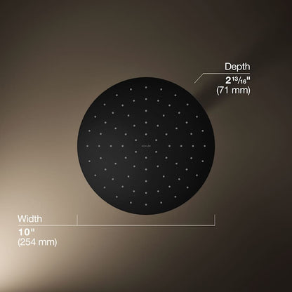 Contemporary Round 10" Single Function 2.5 GPM Rainhead with MasterClean Sprayface and Katalyst Air-Induction Technology