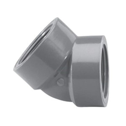 45 deg Elbow, 3 in, FNPT, SCH 80/XH, PVC
