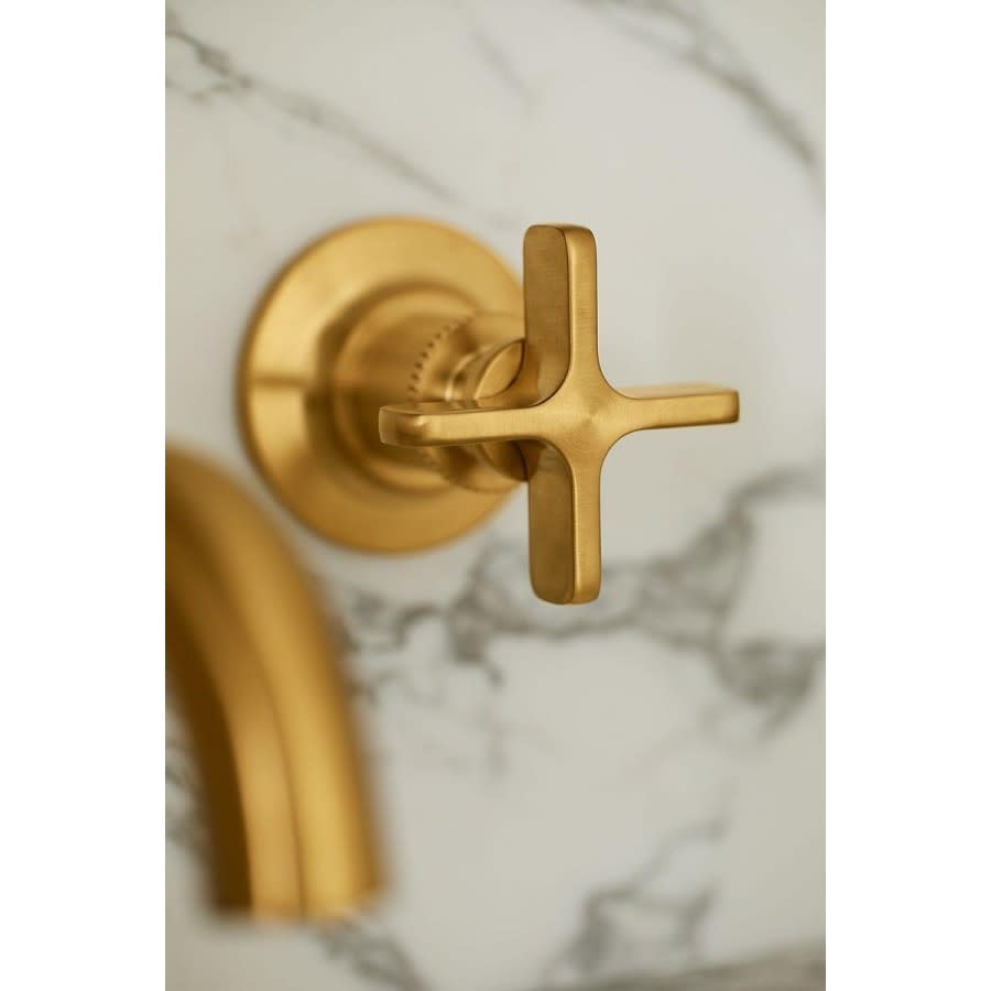 Castia™ by Studio McGee Wall Mount Lavatory Faucet, ADA, 2 Handle, 3-Hole, 1.2 gpm, Vibrant Polished Nickel