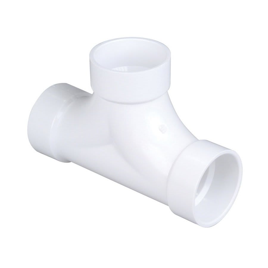 2-Way Cleanout Tee, 4 in, Hub, DWV, PVC