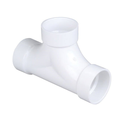 2-Way Cleanout Tee, 4 in, Hub, DWV, PVC