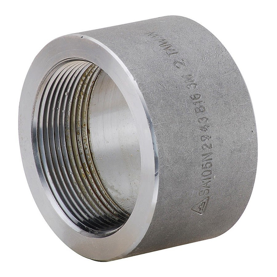 Half Coupling, 1-1/4 in, FNPT, SCH 80/XH, Forged Steel, 3000 lb