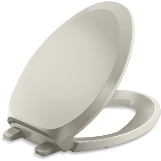 French Curve Elongated Closed-Front Toilet Seat with Soft Close and Quick Release