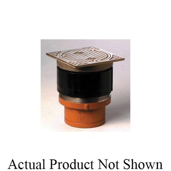 Cleanout With Top, 4 in Outlet, Speedi-Set Service Weight, 6 in Cover, Square, Nickel Bronze