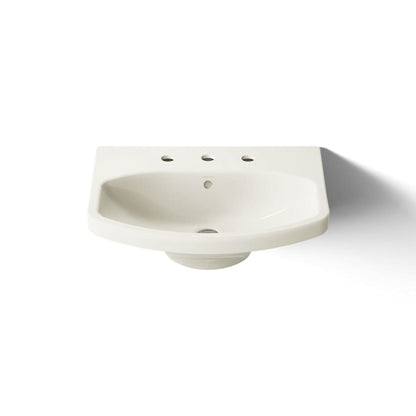 Cimarron 21" Pedestal Bathroom Sink with 3 Holes Drilled and Overflow