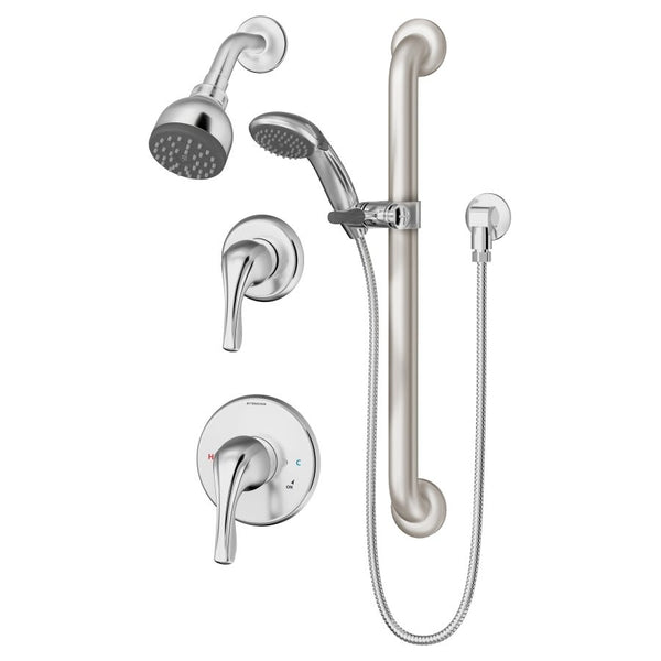 Pressure Balanced Tub & Shower Trim, ADA, Polished Chrome