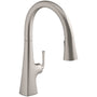 Graze Touchless Pull-Down Kitchen Sink Faucet with Three-Function Sprayhead